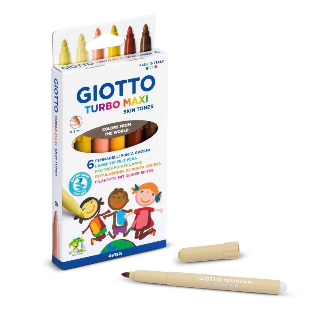 Felt-tip pens: Giotto Turbo Maxi Skin Tones 6pcs