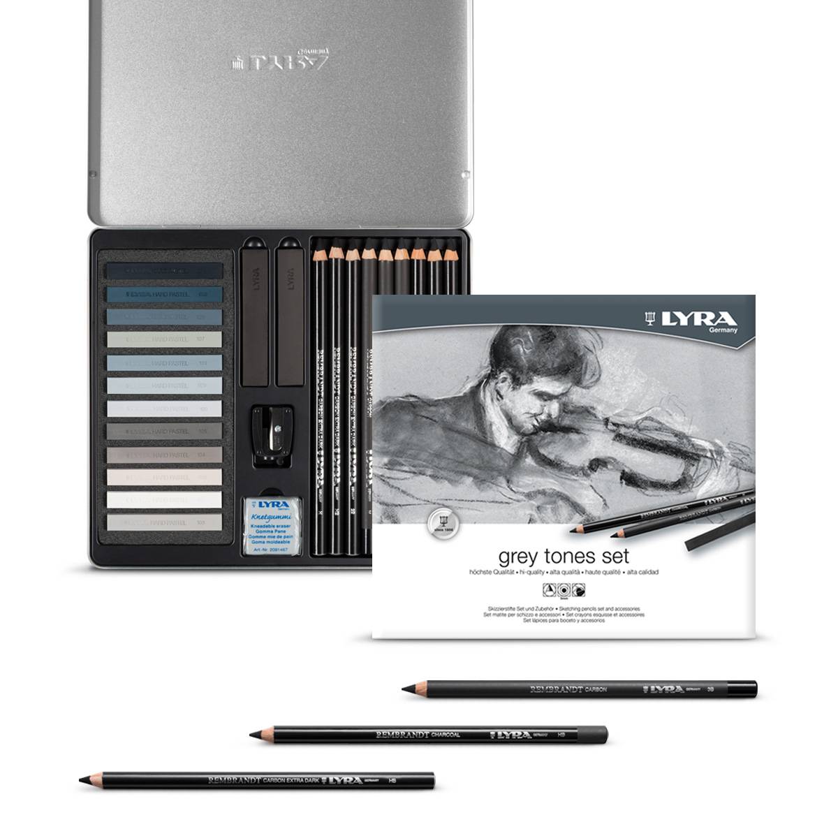 Lyra : Rembrandt Charcoal Pencil Set : 12pcs