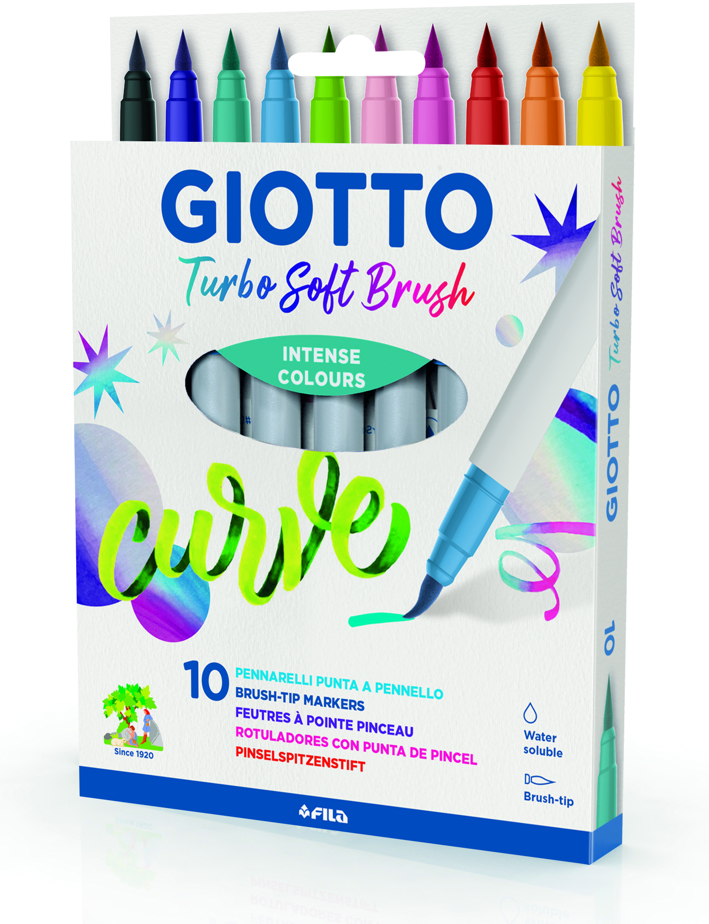Felt-tip pens: Giotto Turbo Soft Brush 10pcs