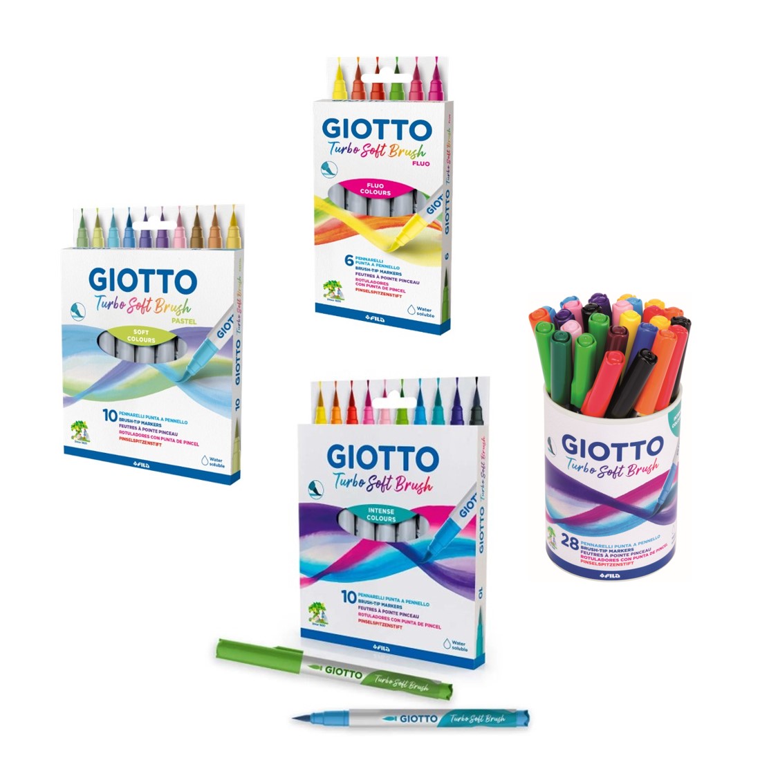Felt-tip pens: Giotto Turbo Soft Brush
