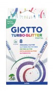 Giotto Turbo Glitter Μαρκαδόροι Pastel 8τμχ